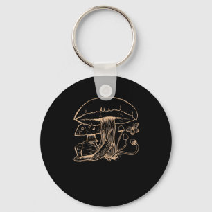 Cottagecore Aesthetic Goblincore Mushroom Snail Key Ring