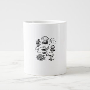 Cottagecore Aesthetic Goblincore Mushroom Snail Large Coffee Mug