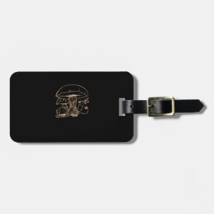 Cottagecore Aesthetic Goblincore Mushroom Snail Luggage Tag