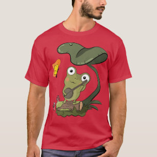 Cottagecore Aesthetic Kawaii Cute Frog Banjo Butte T-Shirt