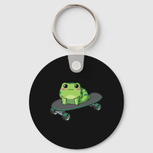 Cottagecore Aesthetic Kawaii Skateboarding Frog Sk Key Ring