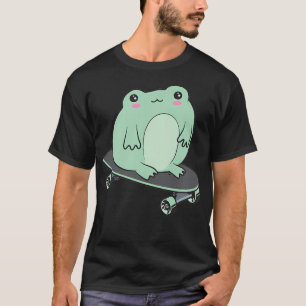 Cottagecore Aesthetic Kawaii Skateboarding Frog Sk T-Shirt