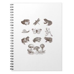Cottagecore Aesthetic Mushroom Academia Frog Gobli Notebook