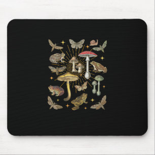 Cottagecore Aesthetic Mushroom Frog Butterfly Gobl Mouse Pad