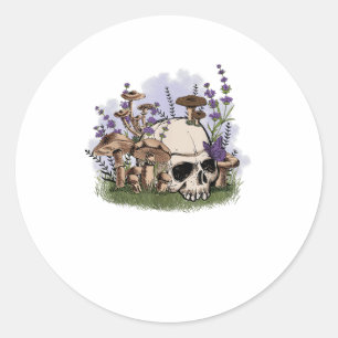 Cottagecore Aesthetic Mushroom Man Goblincore Fant Classic Round Sticker