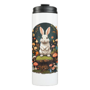 Cottagecore Aesthetic Rabbit Floral Fairycore Fung Thermal Tumbler