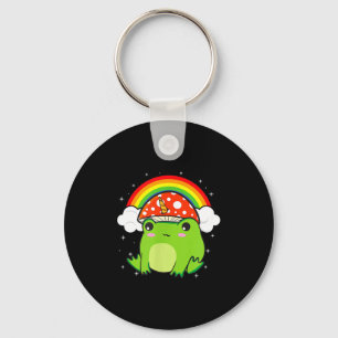 Cottagecore Aesthetic Unicorn Frog Mushroom Hat Go Key Ring