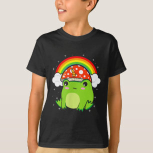 Cottagecore Aesthetic Unicorn Frog Mushroom Hat Go T-Shirt
