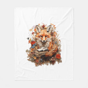 Cottagecore Aesthetic With Book Cute Goblincore Fleece Blanket