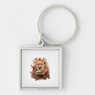 Cottagecore Aesthetic  With Book Cute Goblincore Key Ring