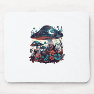 Cottagecore And Aesthetic Goblincore Mushroom Fair Mouse Pad