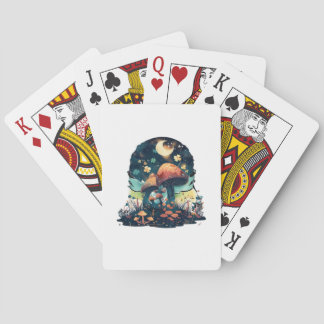 Cottagecore And Aesthetic Goblincore Mushroom Fair Playing Cards