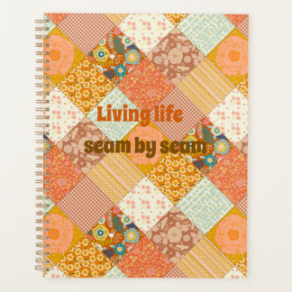 Cottagecore Autumn Floral Patchwork Quilt Pattern Planner