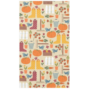 cottagecore autumn pumpkin vegetable garden tablecloth
