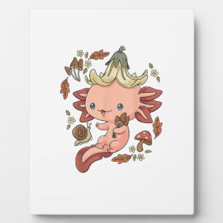 Cottagecore Axolotl Aestethic Mushrooms Cute Gobli Plaque