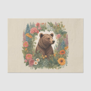 Cottagecore Bear Decoupage Tissue Paper