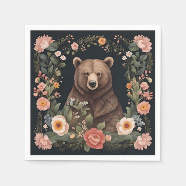 Cottagecore Bear Napkin (Front)
