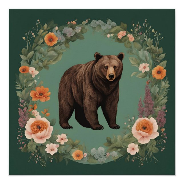 Cottagecore Bear Poster (Front)