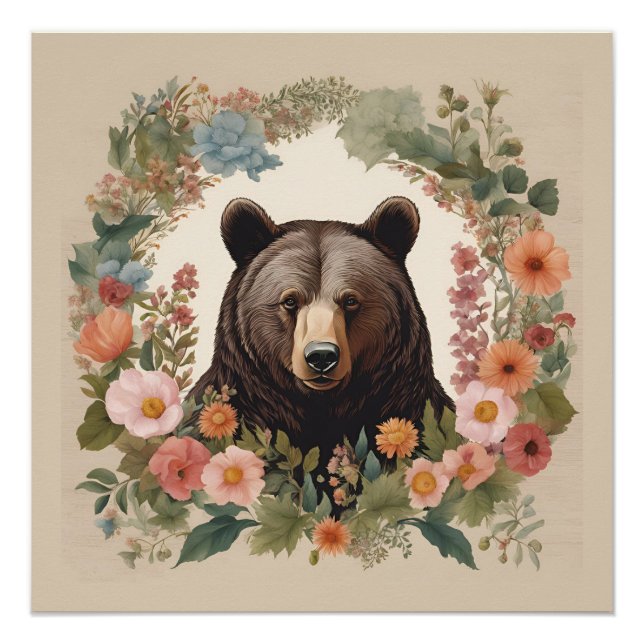 Cottagecore Bear Poster (Front)