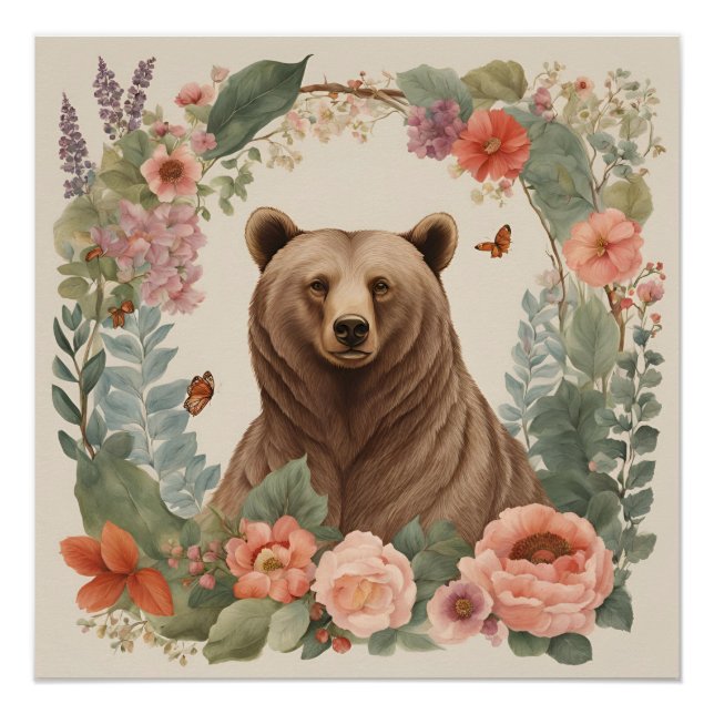 Cottagecore Bear Poster (Front)