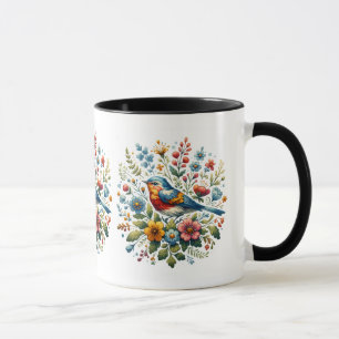 Cottagecore Birds and Flowers Mug