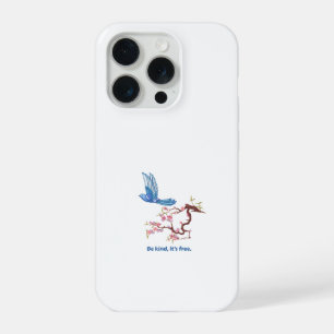 Cottagecore Bluebird Cherry Blossom Be Kind It Is iPhone 15 Pro Case