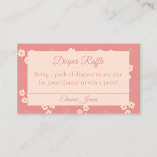 Cottagecore Blush Pink Daisy Floral Enclosure Card