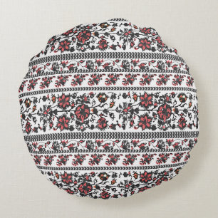 Cottagecore Botanical Floral Pattern Round Cushion
