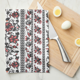 Cottagecore Botanical Floral Pattern Tea Towel