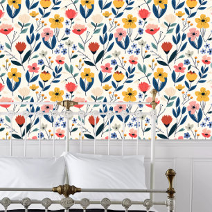 Cottagecore Bright Floral Wallpaper