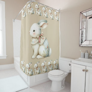 Cottagecore Bunny Charm Baby Blanket Shower Curtain