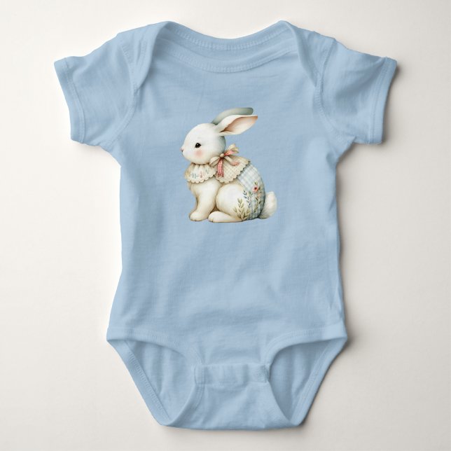 Cottagecore Bunny Charm Baby Bodysuit (Front)
