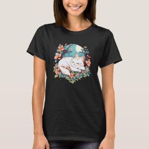 Cottagecore Cat Gifts Girls Womens Funny Cat T-Shirt