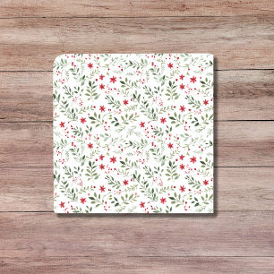 Cottagecore Christmas Floral Minimalist Pattern Tile