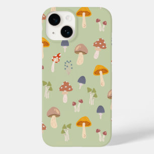 Cottagecore Colourful Mushrooms Pattern Case-Mate iPhone 14 Case