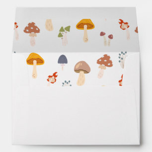 Cottagecore Colourful Mushrooms Pattern Envelope