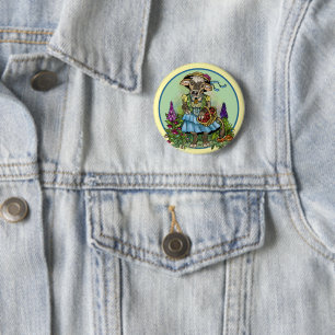 Cottagecore Cowgirl 6 Cm Round Badge