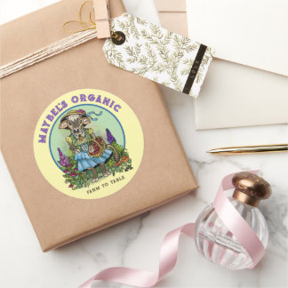 Cottagecore Cowgirl Classic Round Sticker