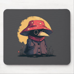 Cottagecore Cute Chubby Plague Doctor Mushroom Hat Mouse Pad