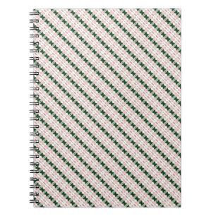 Cottagecore Cute Festive Christmas Stripe Pattern Notebook