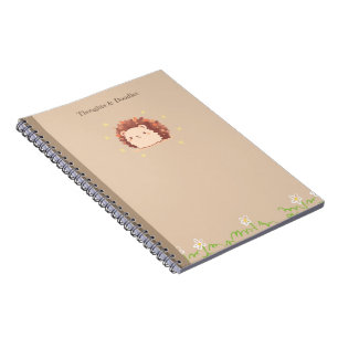 Cottagecore Cute Hedgehog Autumn Leaves Notes Notebook