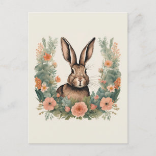 Cottagecore Cute Rabbit Postcard