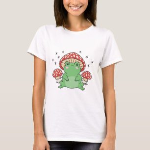 cottagecore cute toad and mushrooms T-Shirt