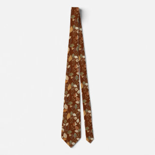 Cottagecore Embroidered Vintage Floral Leaf Tie