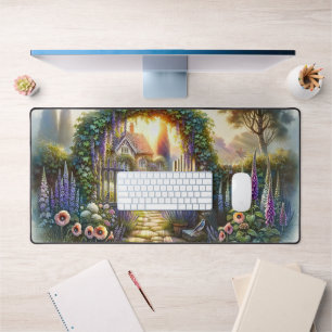 Cottagecore Enchanted Garden Pathway Desk Mat