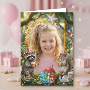 Cottagecore Fairy Girl's Birthday   Add Your Photo Card