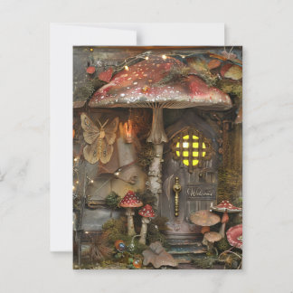 Cottagecore Fairy Moth Welcome Postcard