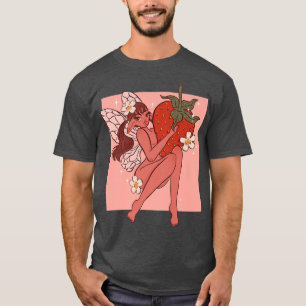Cottagecore Fairycore Strawberry Fruit Fantasy Fai T-Shirt