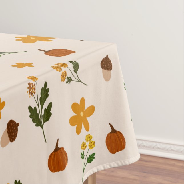 Cottagecore Fall Pattern  Tablecloth (In Situ)