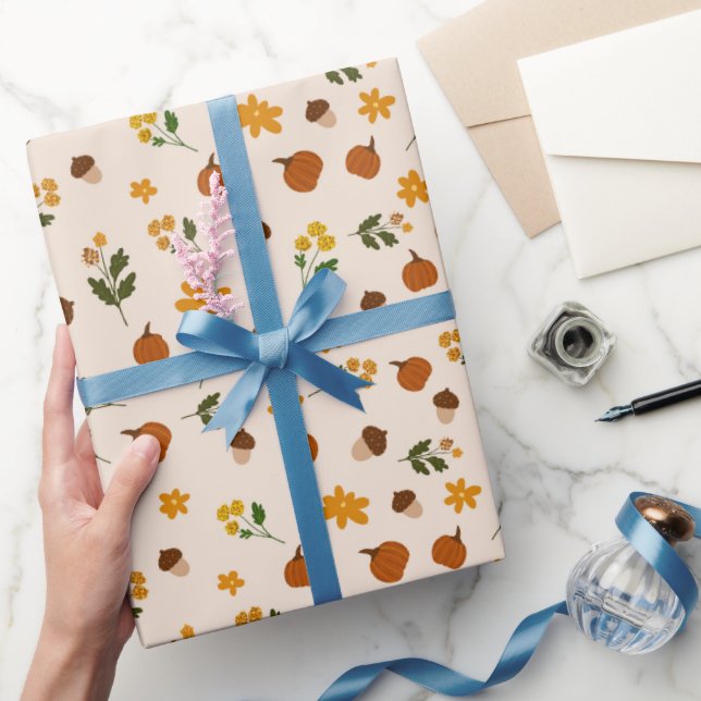 Cottagecore Fall Pattern  Wrapping Paper (Gifting)